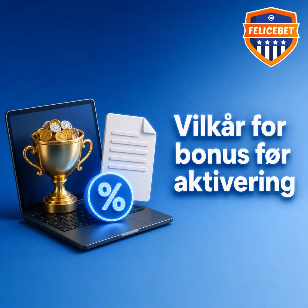 FeliceBet viser bonusvilkår før aktivering i 2026 for casino, sport og gratisspinn
